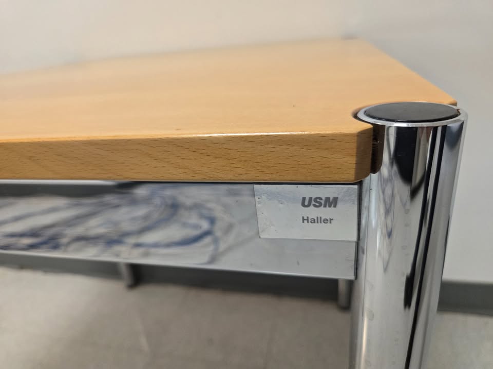 USM Haller 40x40-in Square Table in Natural Beech Veneer