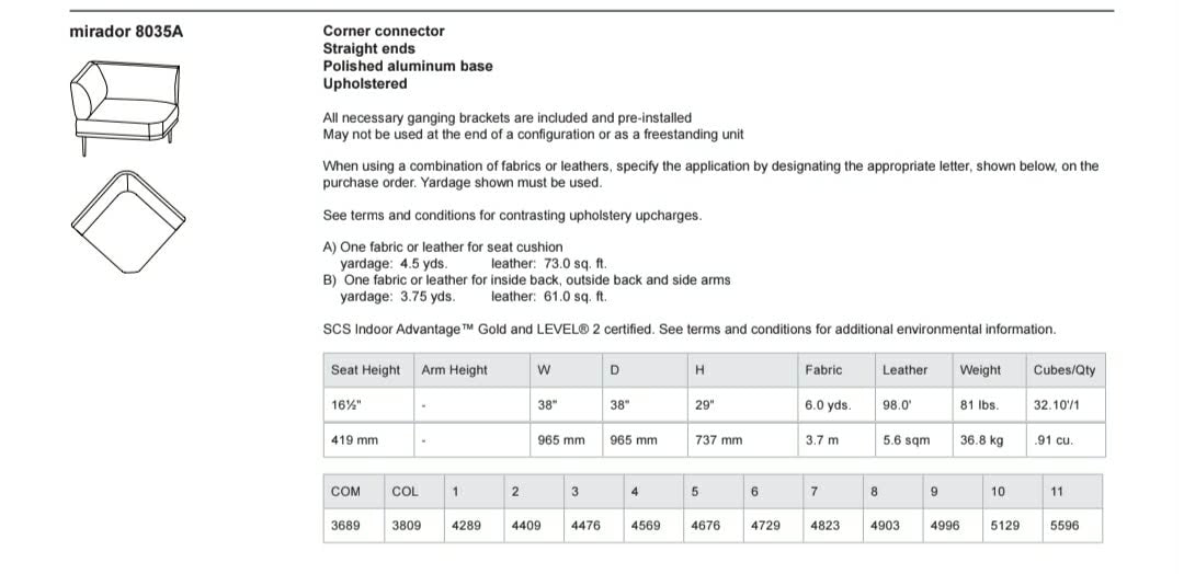 Bernhardt Design Mirador L-Shape Sofa