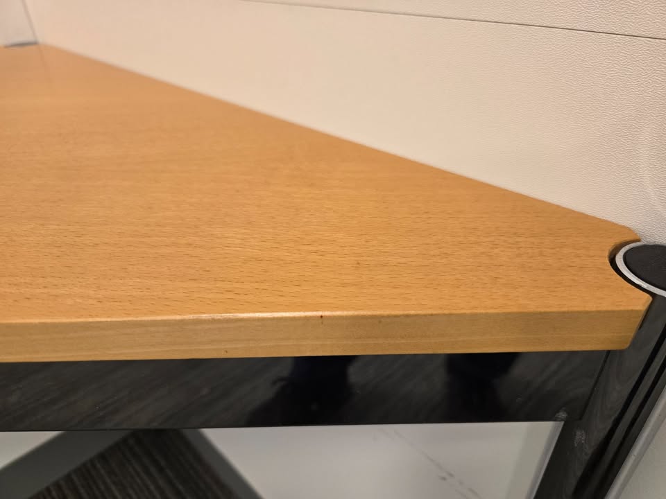 USM Haller 40-in Corner Table in Natural Beech Veneer