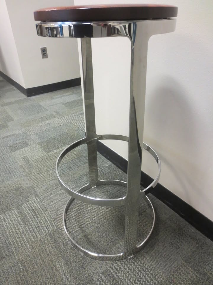 Bernhardt Design Aro Bar Height Stool in Walnut