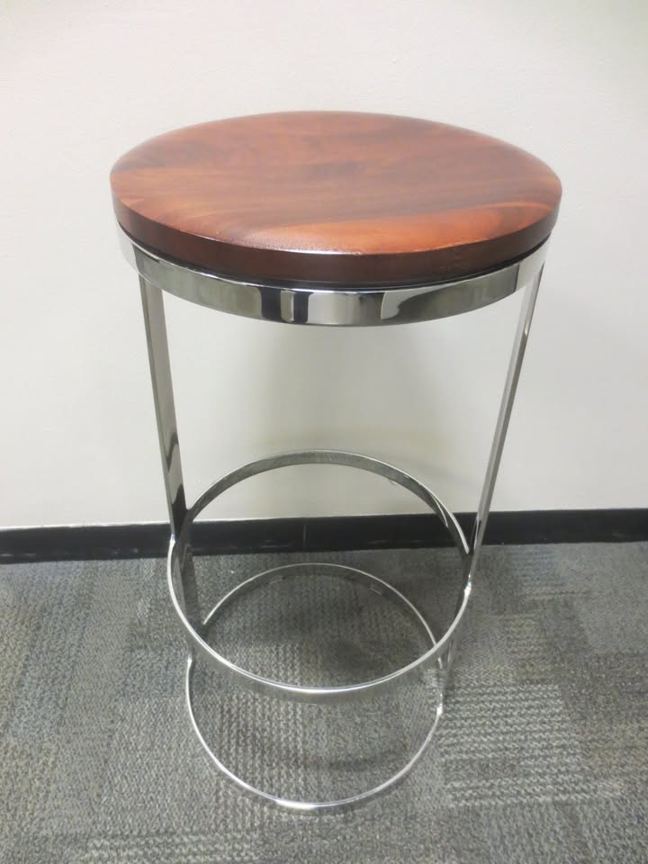 Bernhardt Design Aro Bar Height Stool in Walnut