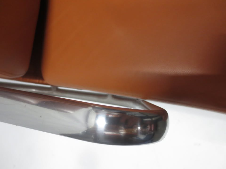 Herman Miller Eames Executive Soft Pad Chair in Cognac Brown Leather with Pneumatic Lift