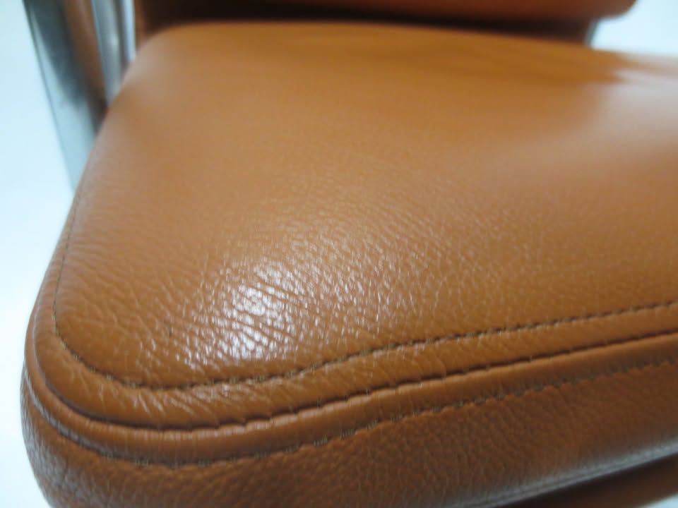 Herman Miller Eames Executive Soft Pad Chair in Cognac Brown Leather with Pneumatic Lift