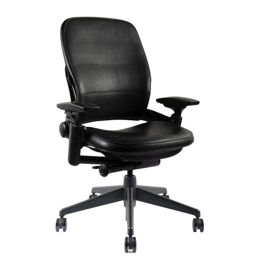 Steelcase Leap V2 Chair in Black Leather