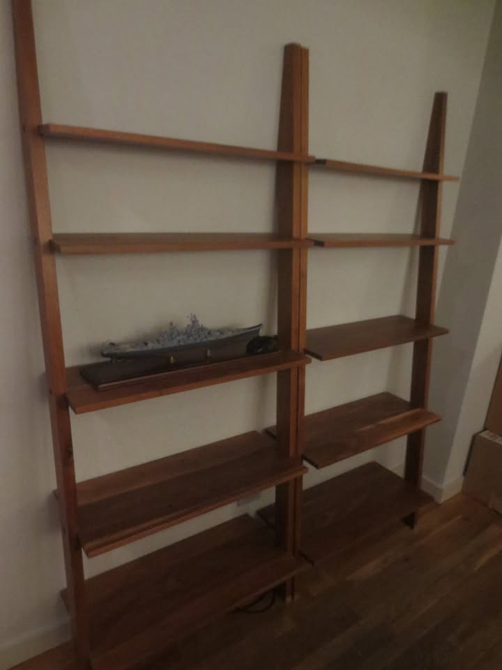 Room & Board Pisa Leaning Bookcase in Walnut