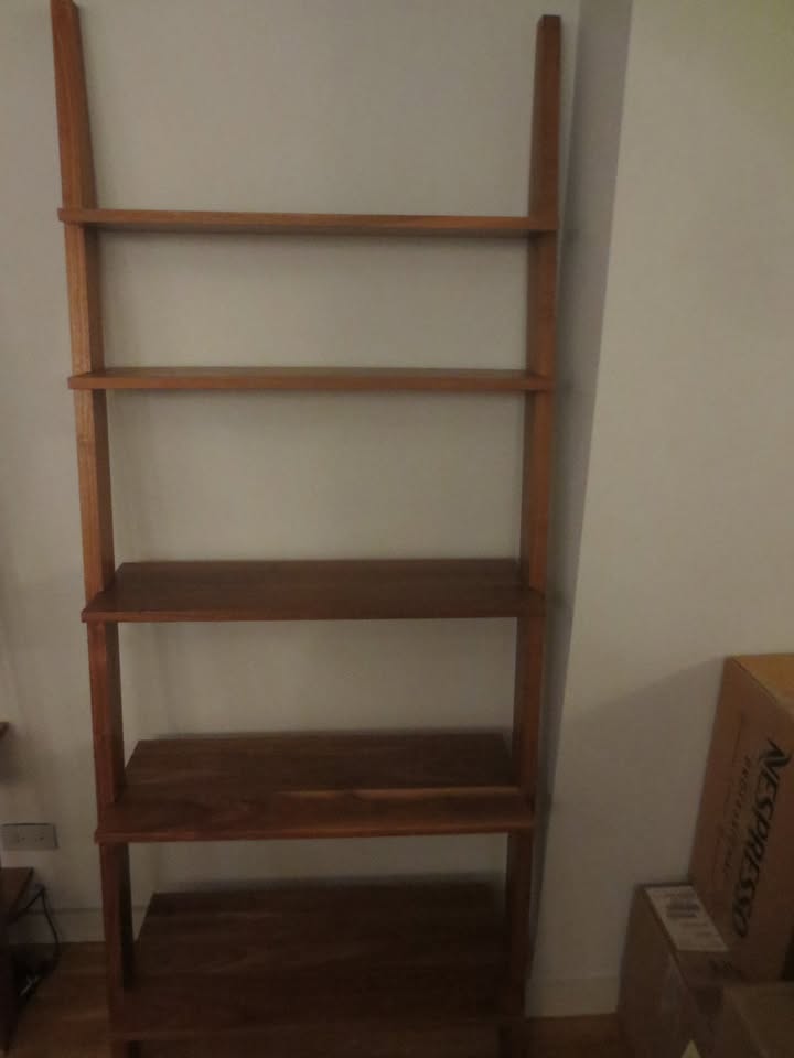 Room & Board Pisa Leaning Bookcase in Walnut