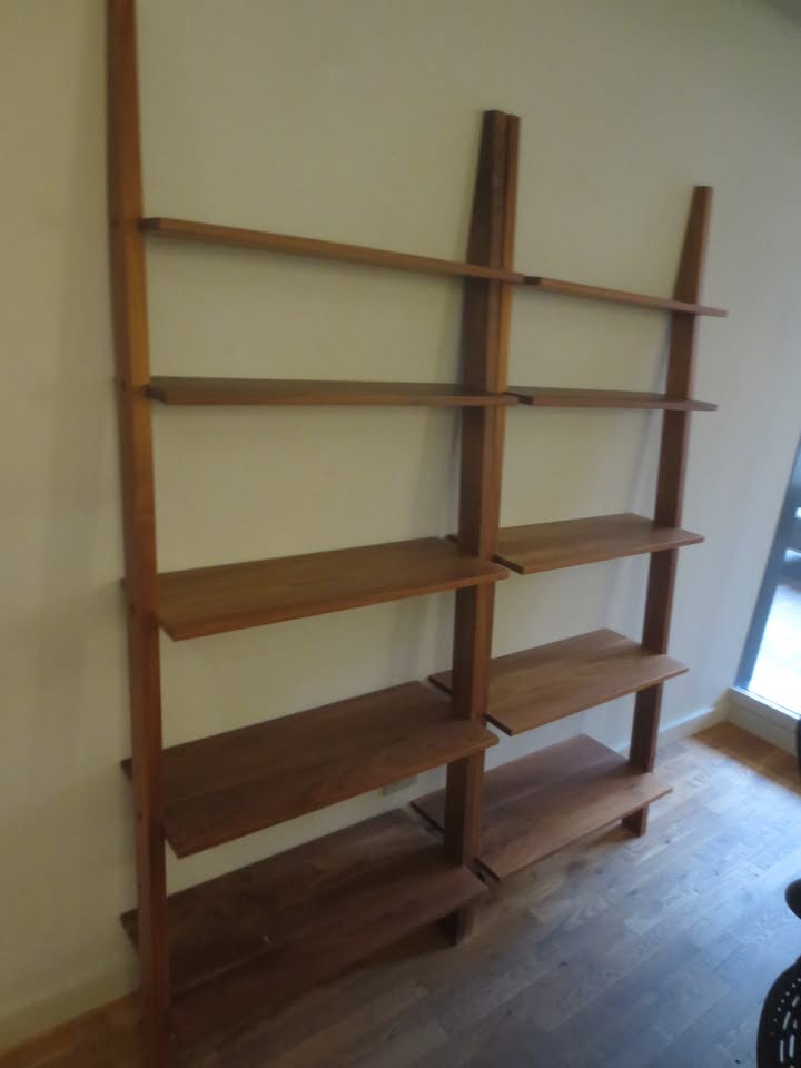 Room & Board Pisa Leaning Bookcase in Walnut