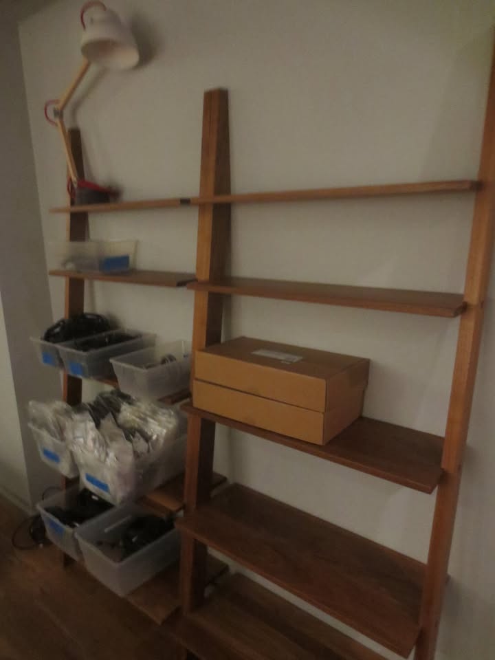 Room & Board Pisa Leaning Bookcase in Walnut