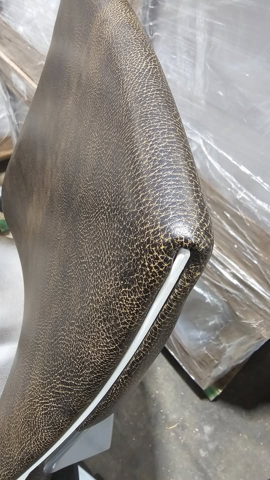 Steelcase Gesture Chair in Brown Eco-Leather with White Frame