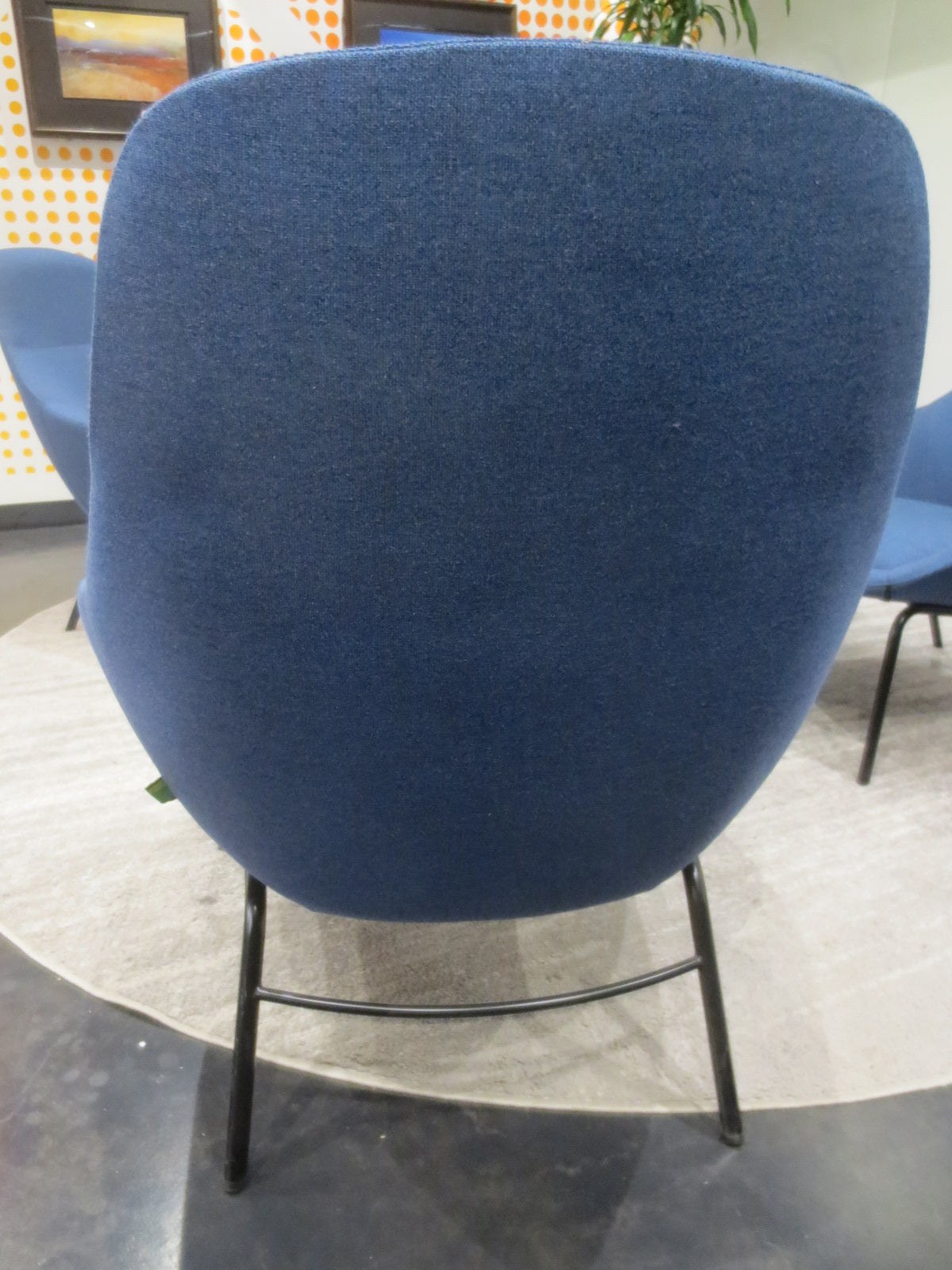 Herman Miller Naughtone Always Lounge Chair in Blue Fabric