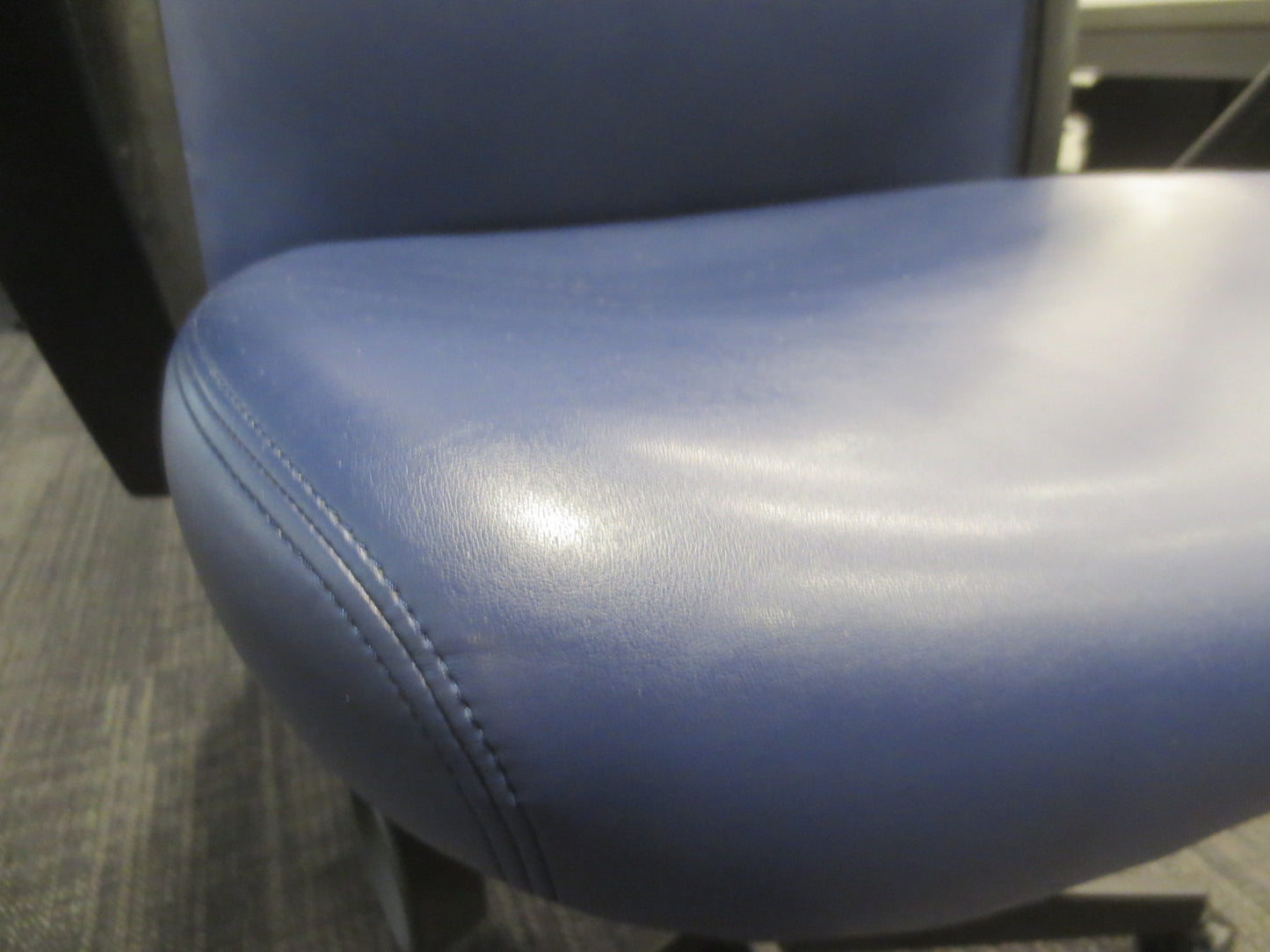 Knoll Remix Executive Highback Chair in Blue Leather