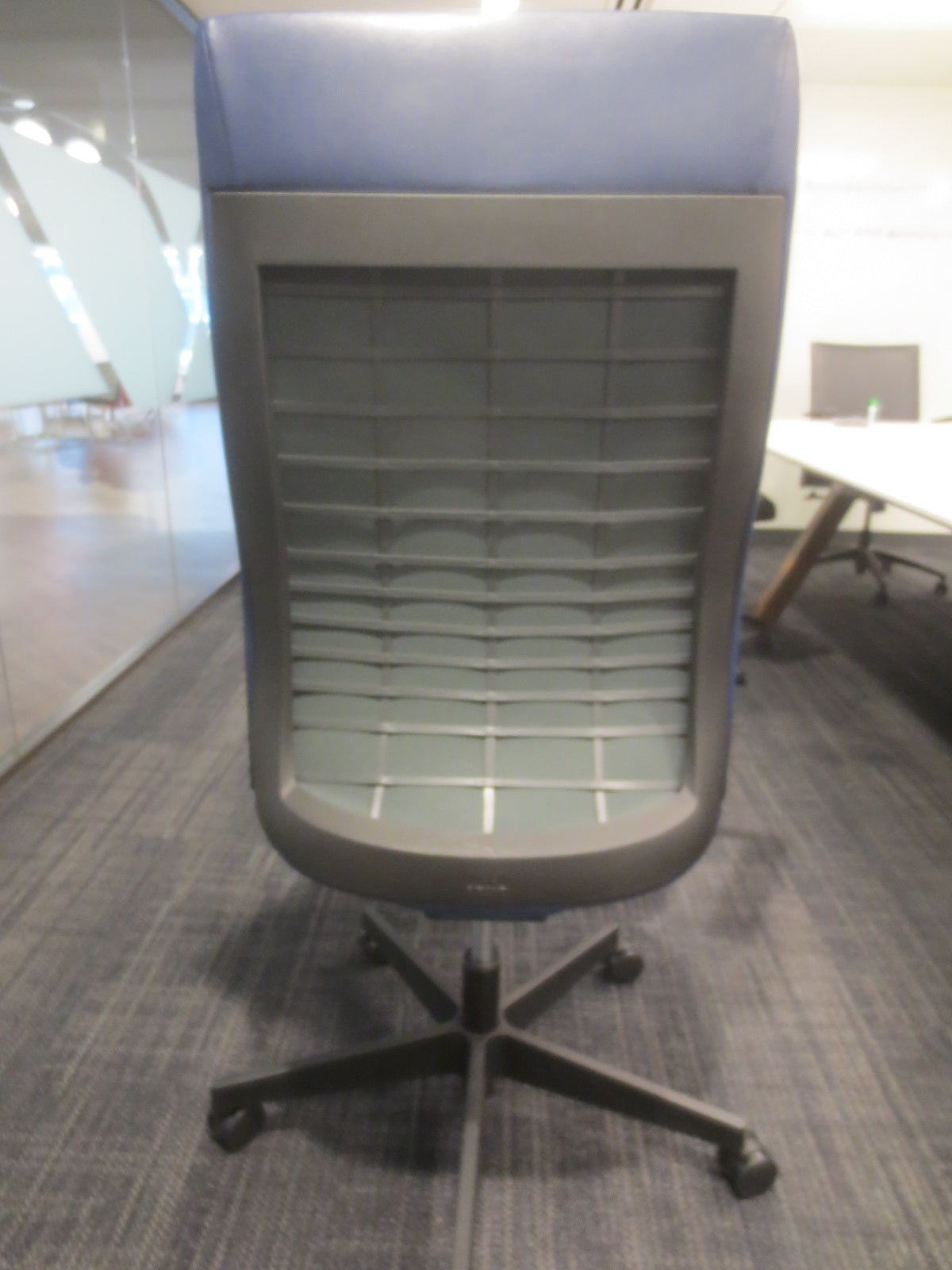 Knoll Remix Executive Highback Chair in Blue Leather