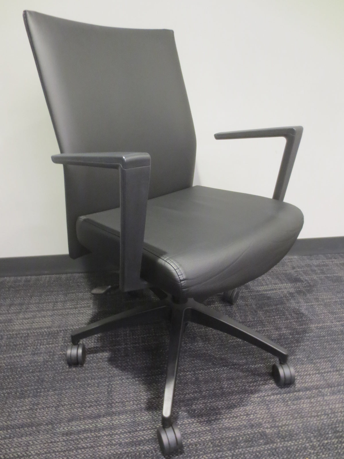 SitOnIt Sona Conference Chair in Black Eco-Leather