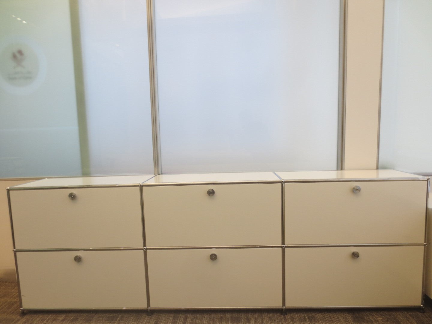 USM Haller Cabinet / Console 3x2 with 6 Drawers in White