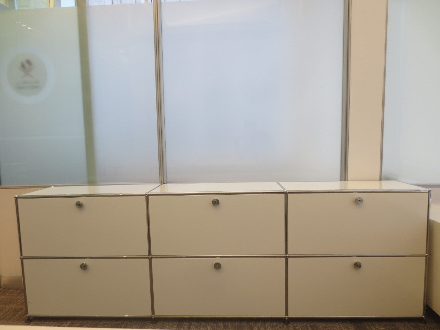 USM Haller Cabinet / Console 3x2 with 6 Drawers in White