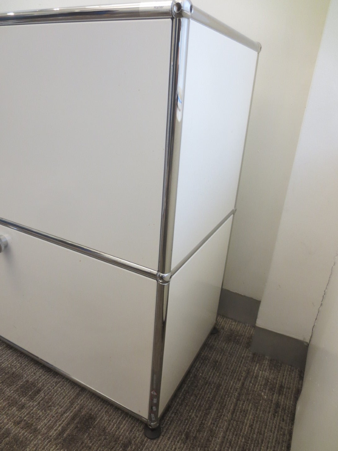 USM Haller Cabinet 1x2 with 2 Drawers in White