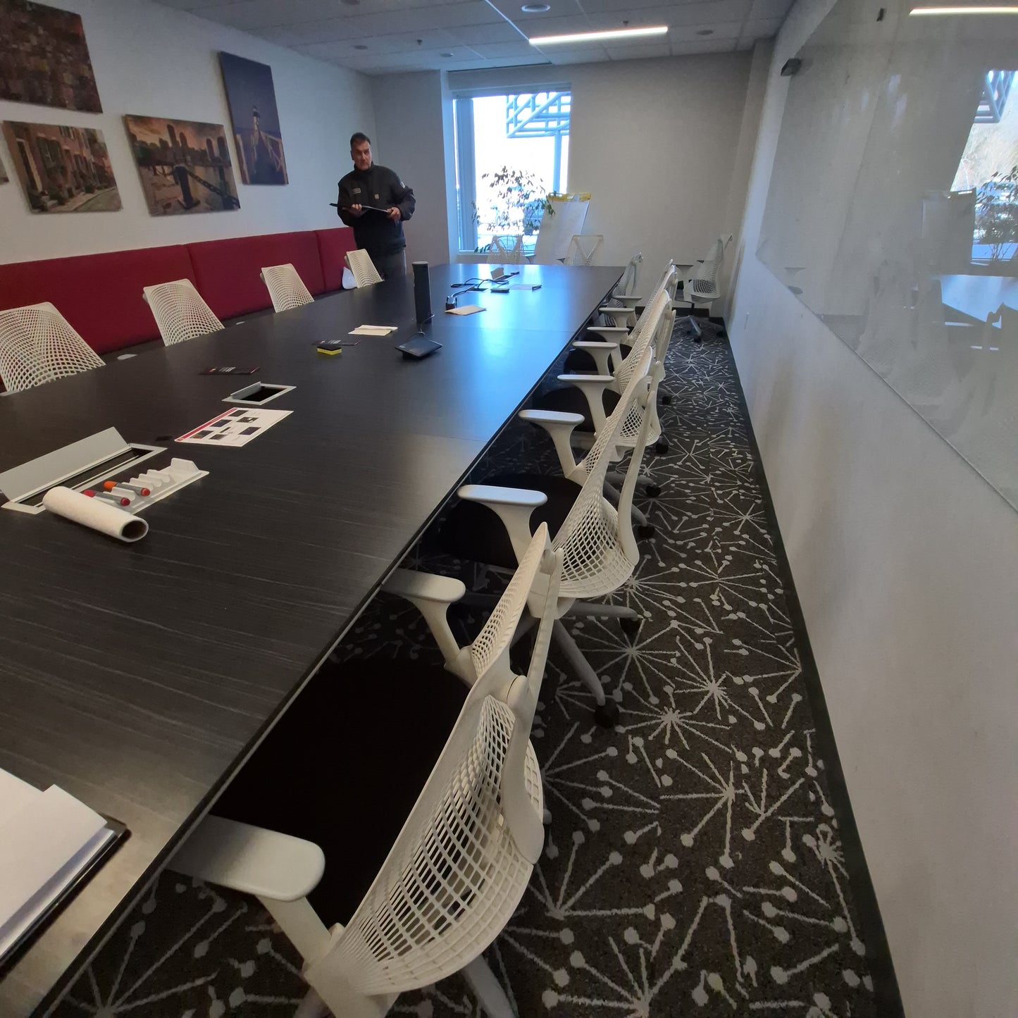 Watson Miro 18-ft Conference Table with Electric Modules