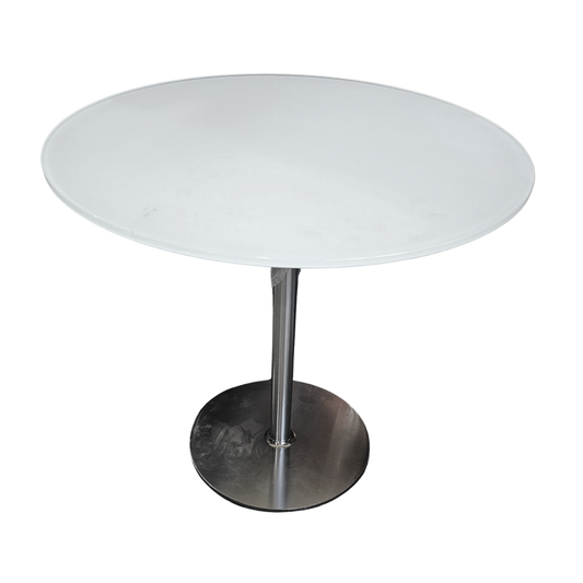 Walter Knoll Lox 34-in Round Glass Top Dining Table