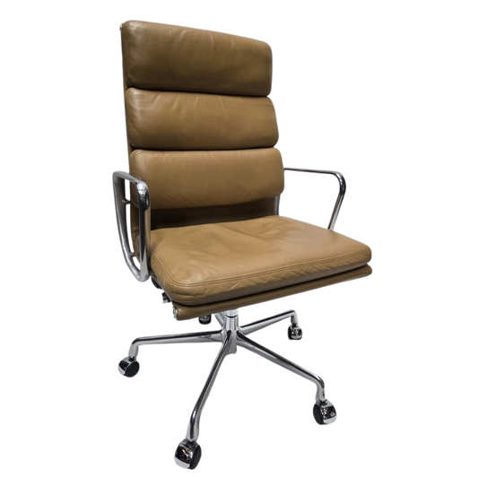Herman Miller Eames Executive Soft Pad Chair in Toffee Brown Leather