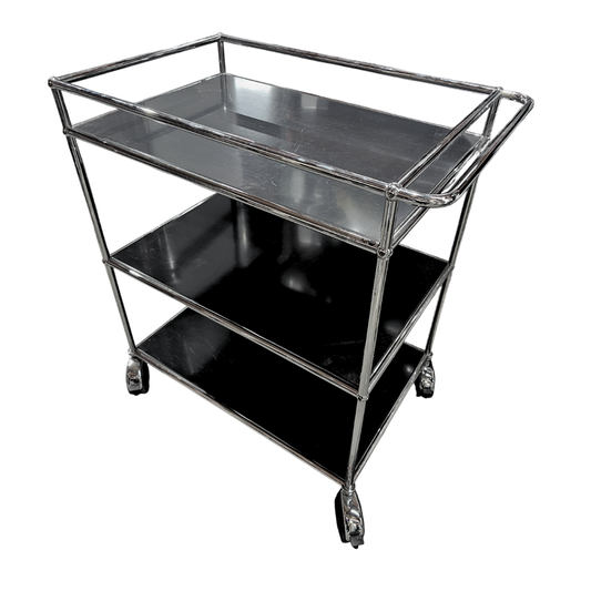 USM Haller 3-Tier Serving Bar Cart in Black