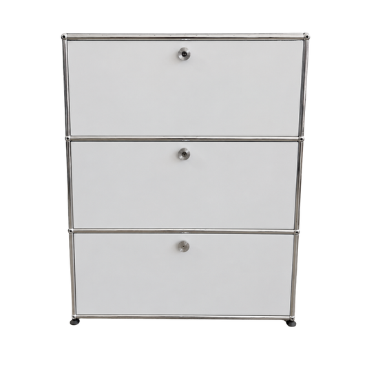 USM Haller Cabinet 1x3 with 3 Doors in Light Grey