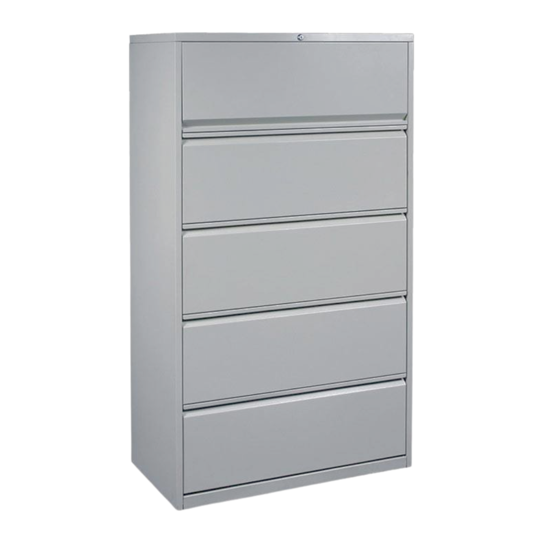 Knoll 5-Drawer File Cabinet in Grey