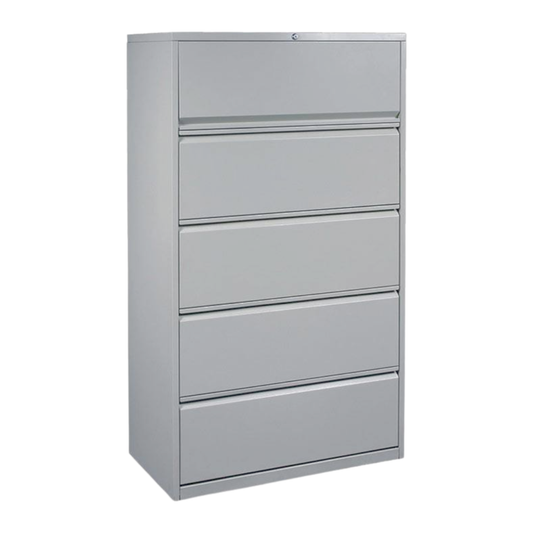 Knoll 5-Drawer File Cabinet in Grey