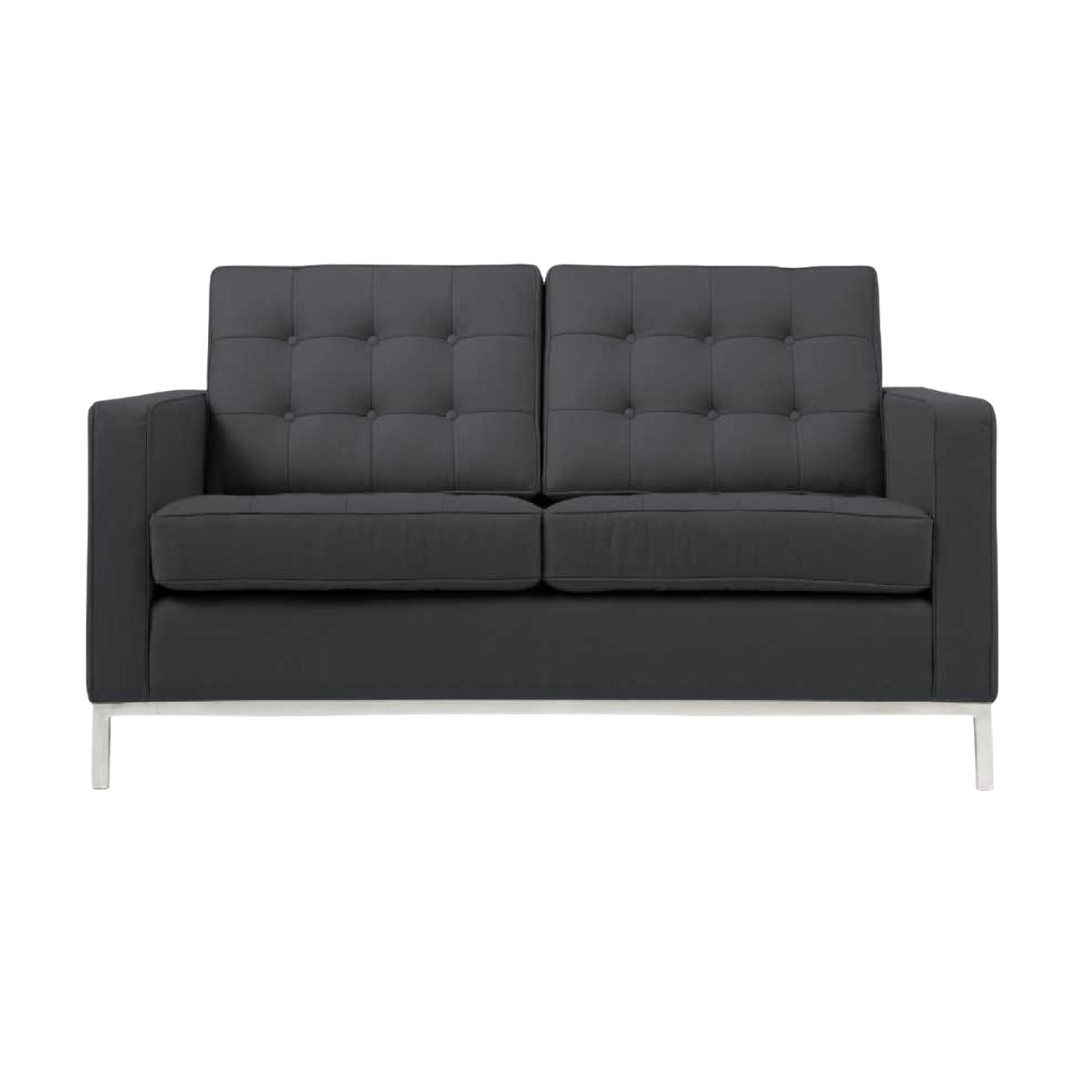 Rove Concepts Florence Knoll Style Loveseat in Grey
