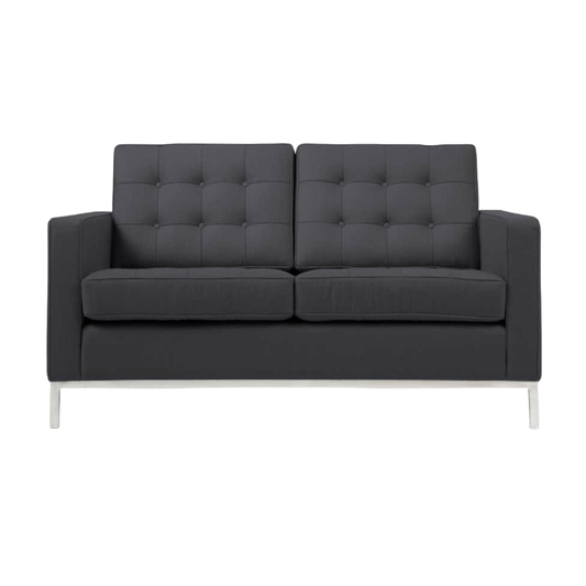 Rove Concepts Florence Knoll Style Loveseat in Grey