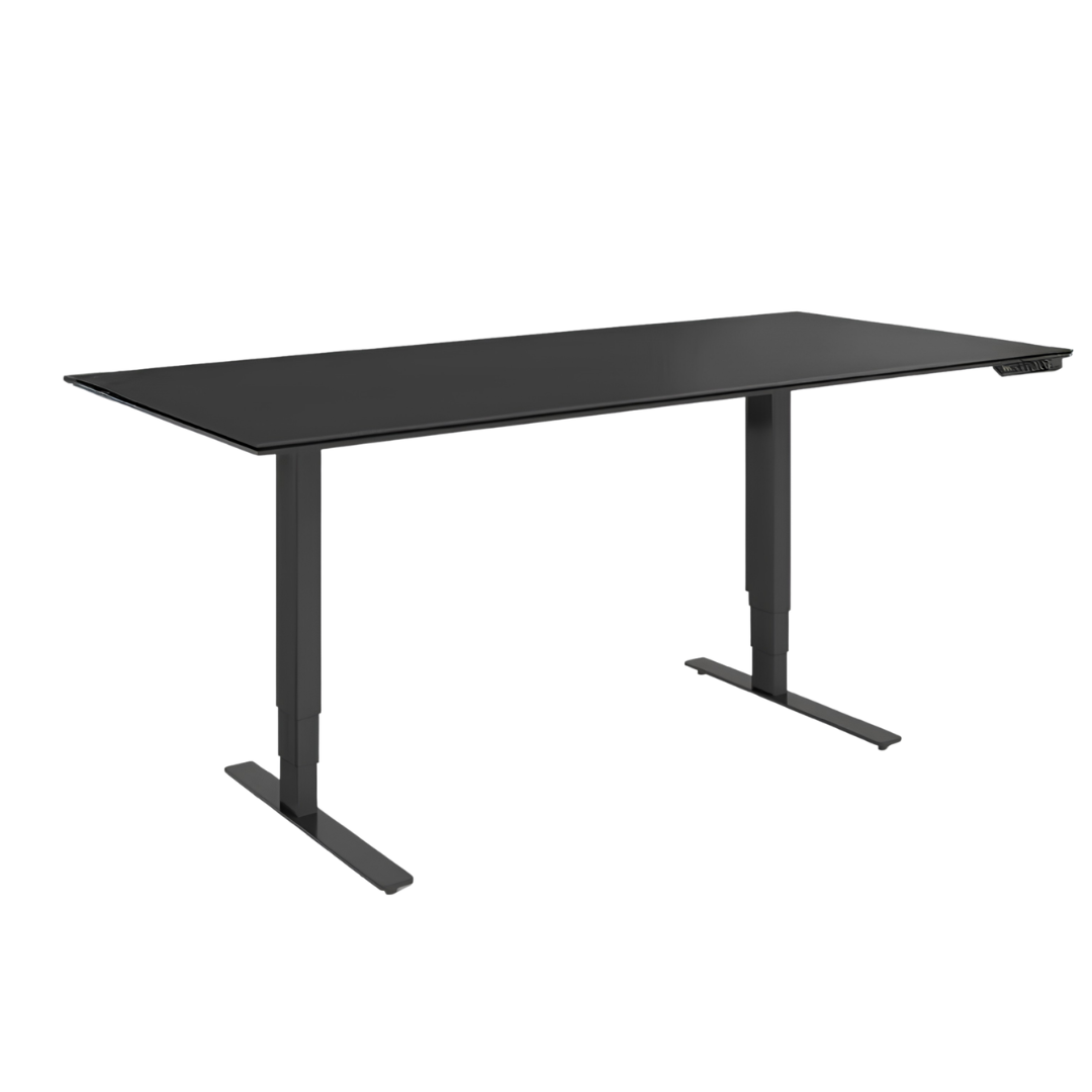 BDI 6650 Stance 48-in Electric Sit-Stand Desk with Glass Top (Noticeable Wear)
