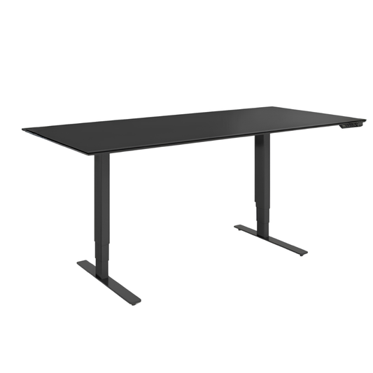 BDI 6650 Stance 48-in Electric Sit-Stand Desk with Glass Top (Noticeable Wear)