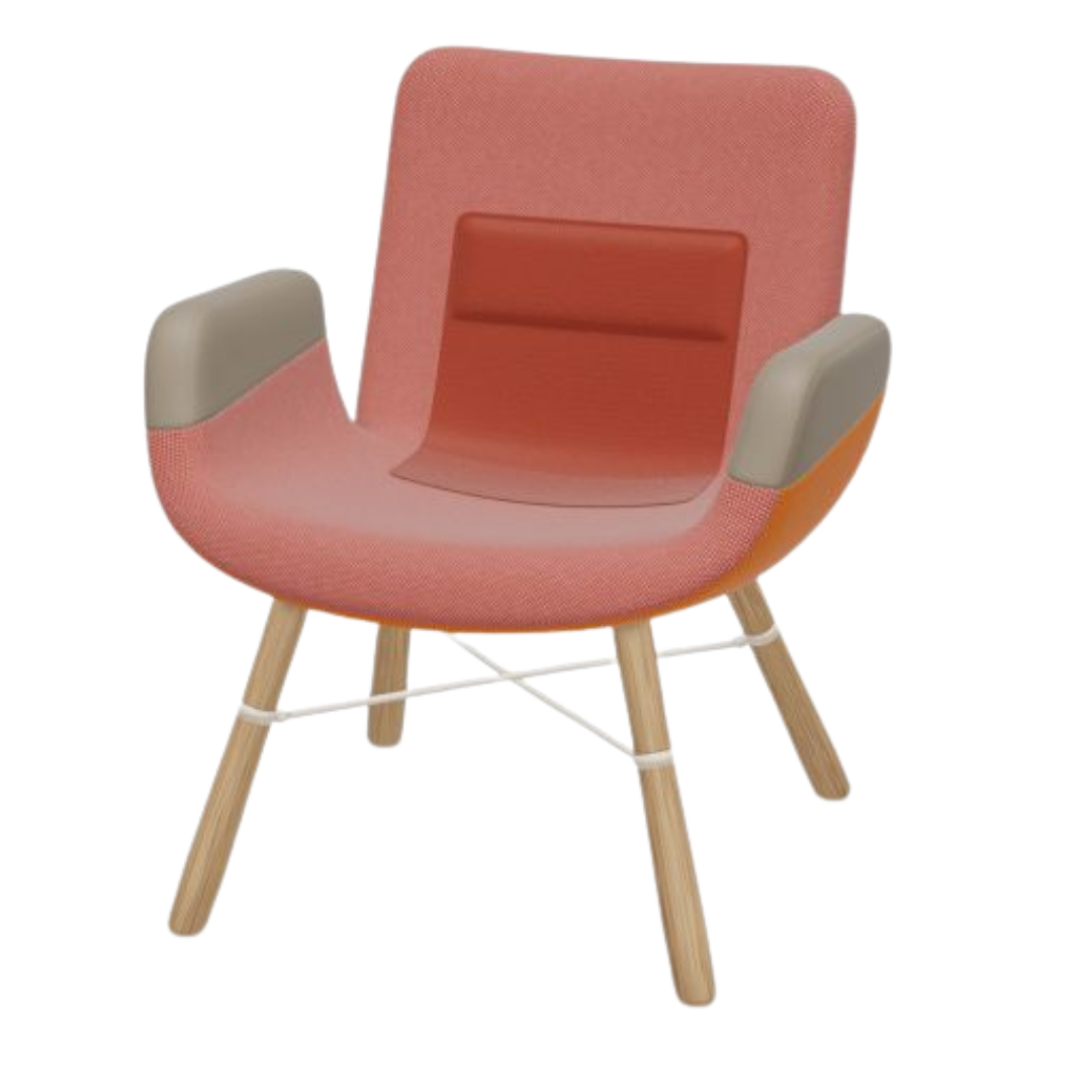 Vitra East River Lounge Chair in Orange