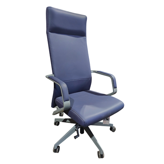 OFS Pur Executive / Conference Chair in Blue Eco-Leather