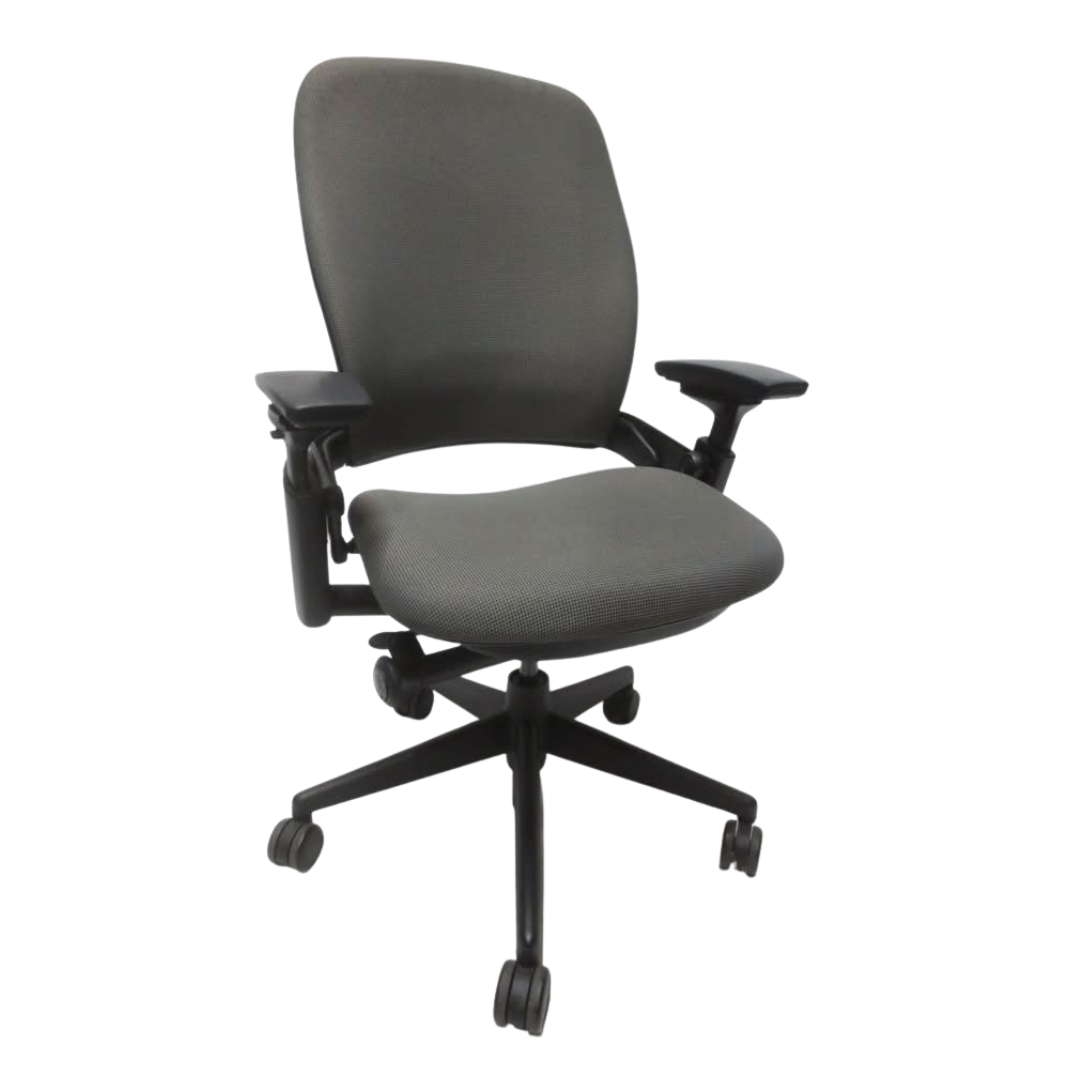 Steelcase Leap V2 Chair in Grey Patterned Fabric