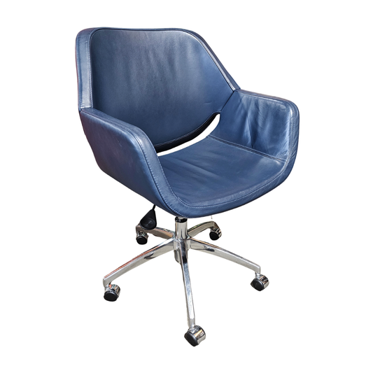 Artifort Gap Chair in Blue Leather