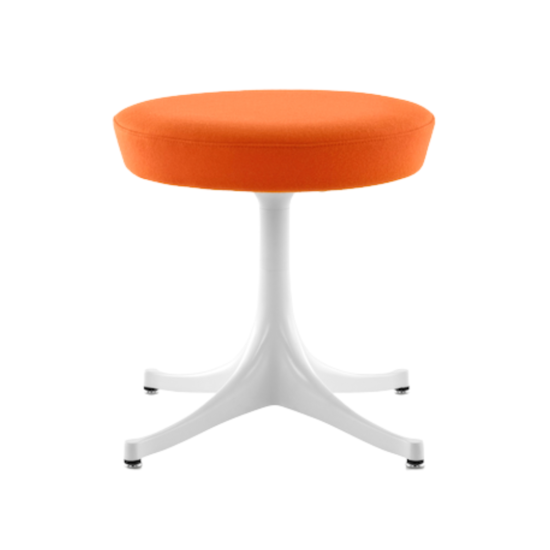 Herman Miller Nelson Pedestal Stool in Orange