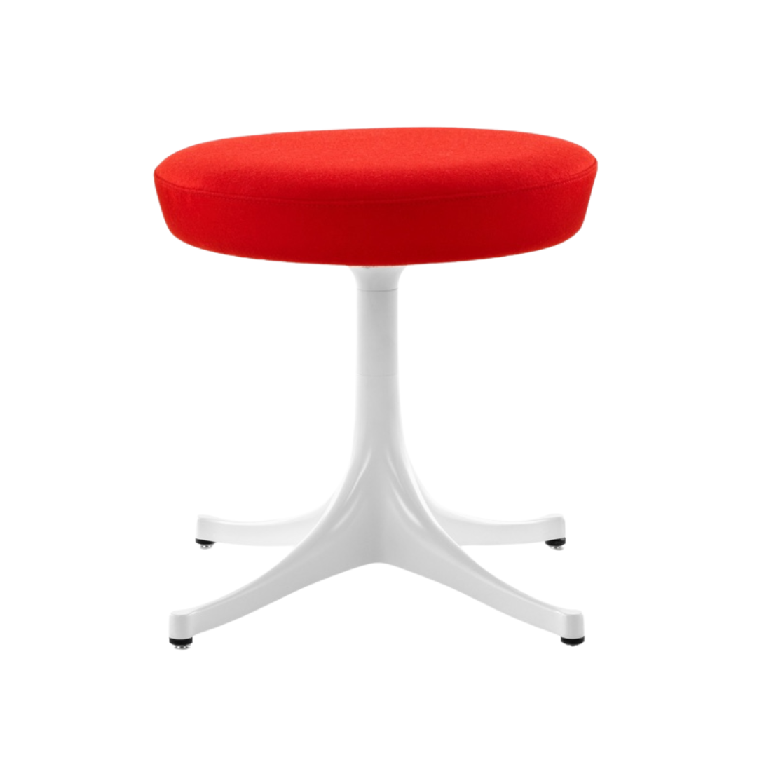 Herman Miller Nelson Pedestal Stool in Poppy Red