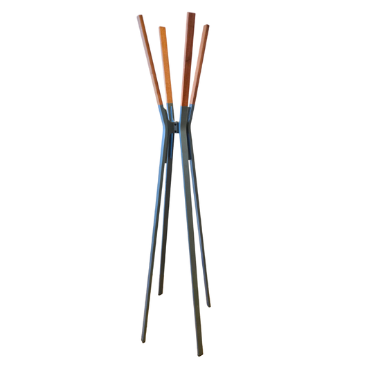 Blu Dot Splash Coat Rack in Blue and Walnut