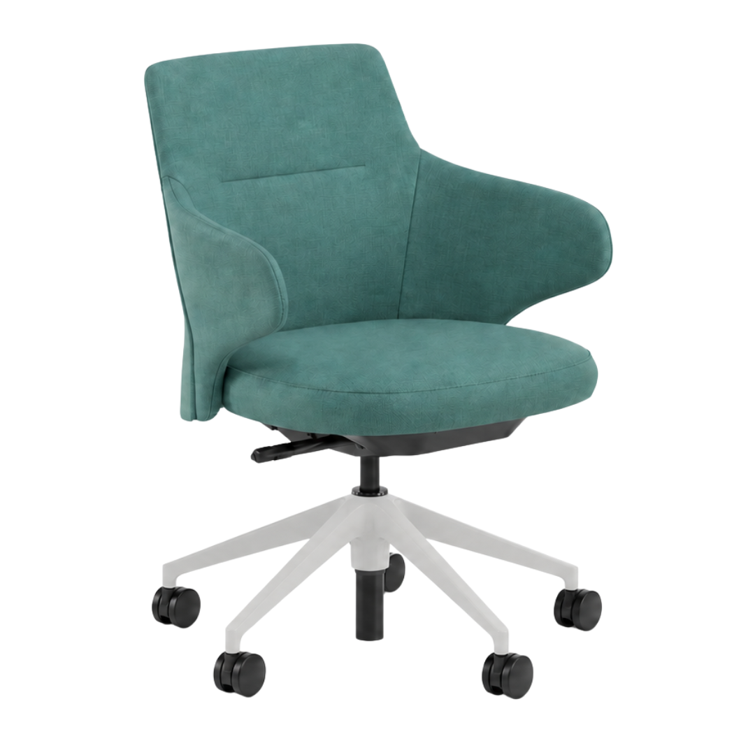 Coalesse Massaud Executive Office Chair in Teal Fabric