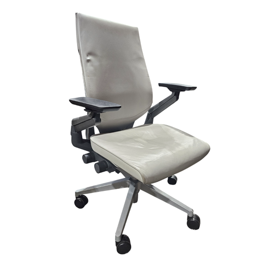 Steelcase Gesture Chair in Ash Eco-Leather with White Frame