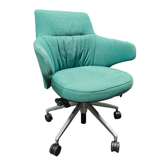 Coalesse Massaud Executive Office Chair in Teal Fabric
