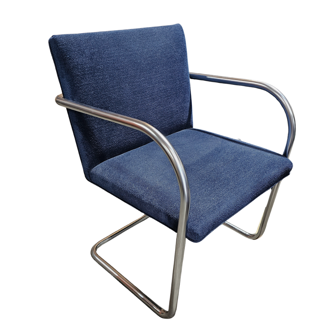 Knoll BRNO Chair in Dark Blue Fabric