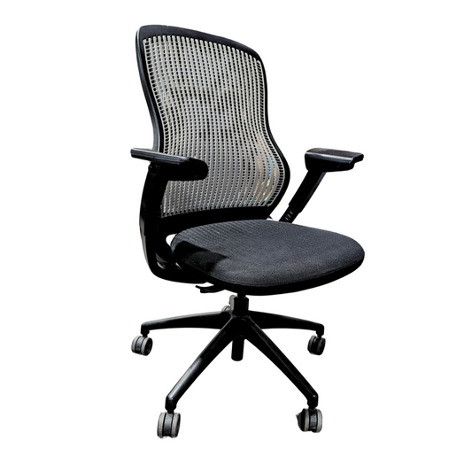 Knoll ReGeneration Chair in Black with Light Grey Back