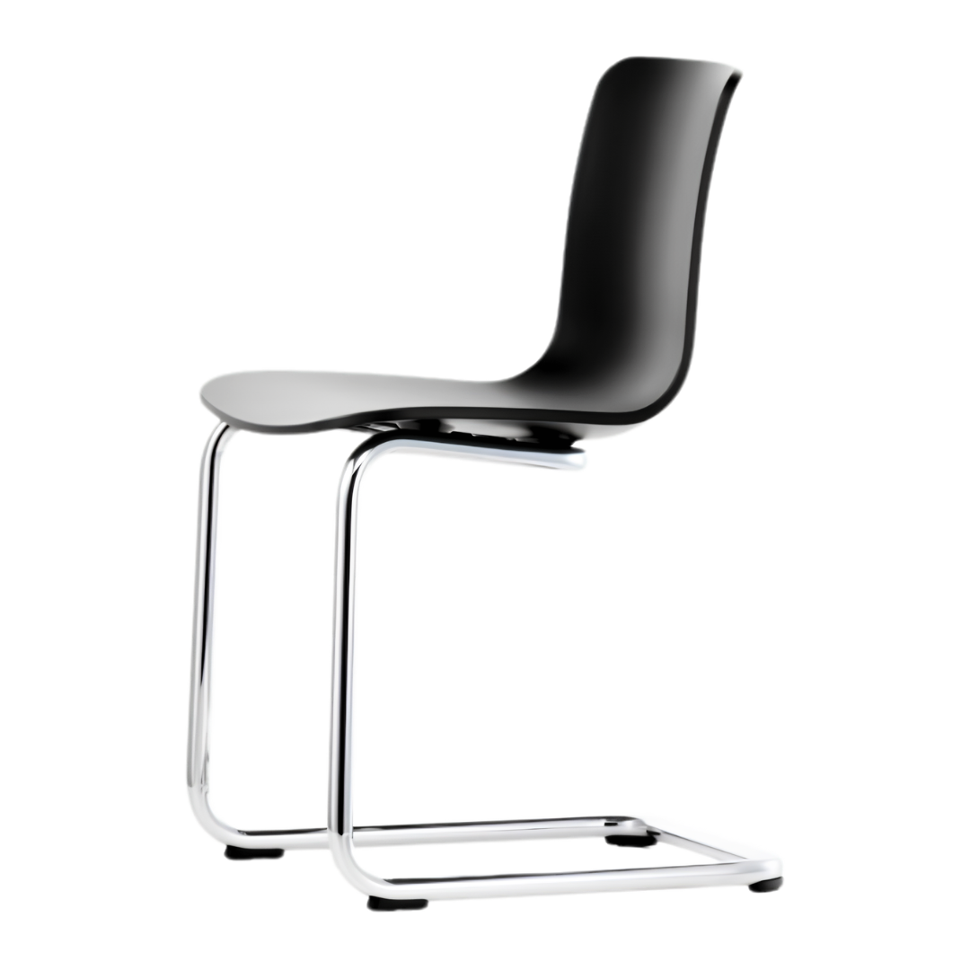 Vitra HAL Dining Chair with Cantilever Base in Black