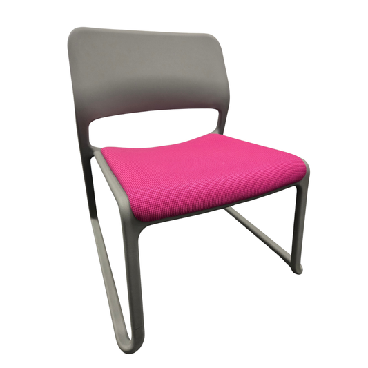 Knoll Spark Lounge Chair in Grey with Pink Seat