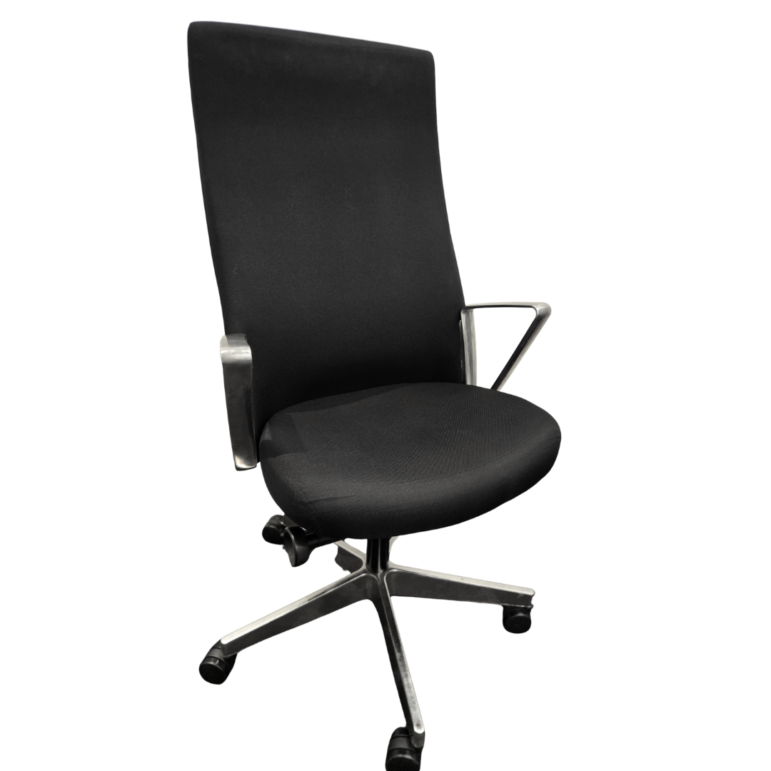 Knoll Remix Executive Highback Chair in Black Fabric