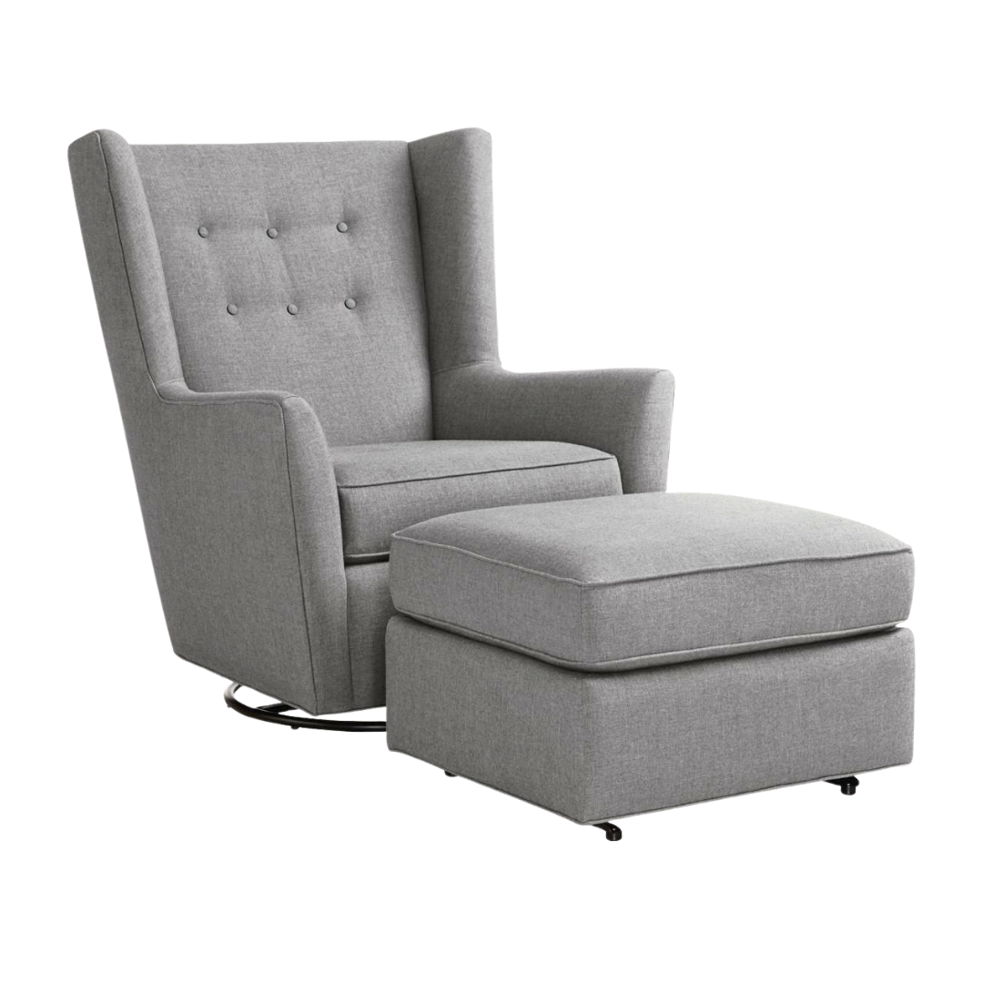 Room & Board Wren Swivel Lounge Chair + Ottoman