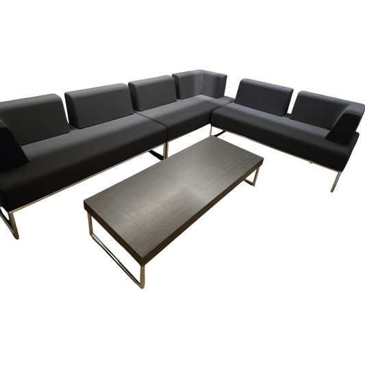 Allermuir Pause Modular Set of 3 58-in Sofas + 1 Coffee Table