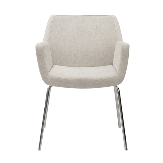 Coalesse Bindu Guest Chair in Light Greige Fabric