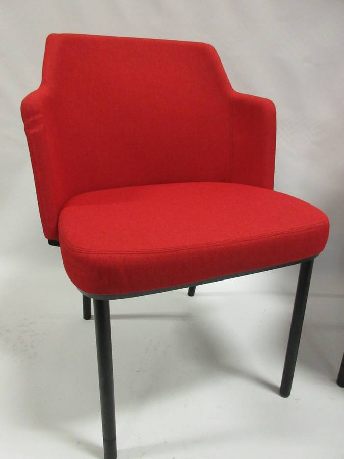 Knoll Remix Side Chair in Red - A Pair